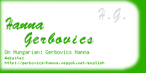 hanna gerbovics business card